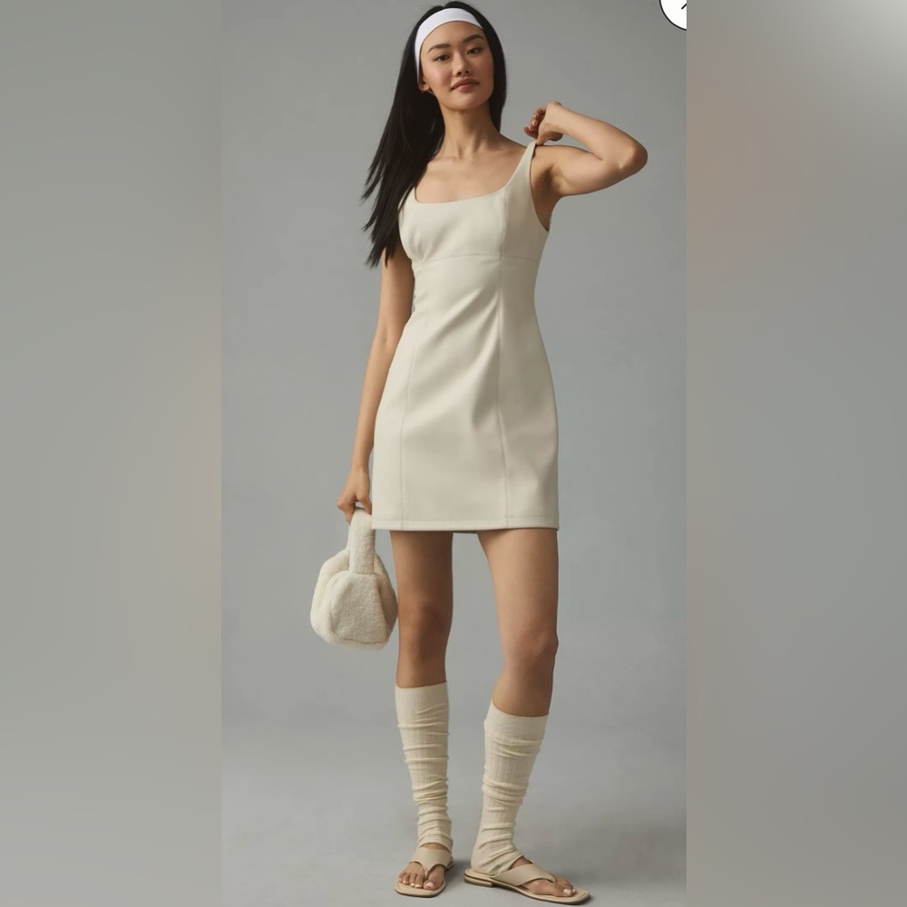 Maeve faux leather mini dress